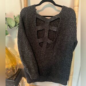 Sparkle & Fade Chunky Black Sweater